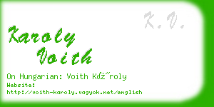 karoly voith business card